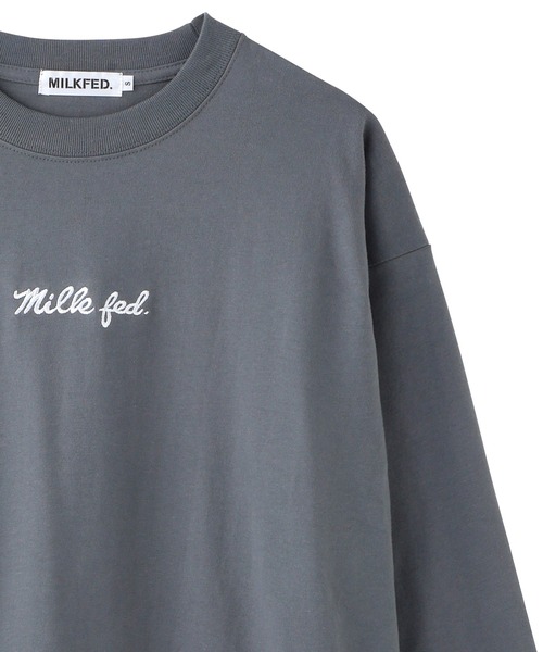 MILKFED.（ミルクフェド）の「BASIC ICING L/S TEE（Tシャツ/カットソー・レディース・ホワイト/オフホワイト/ライトパープル/ブラック/チャコールグレー/ネイビー/ベージュ/ライトグリーン・MEDIUM/SMALL）」の5枚目の写真