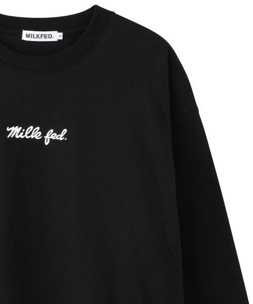 MILKFED.（ミルクフェド）の「BASIC ICING L/S TEE（Tシャツ/カットソー・レディース・ホワイト/オフホワイト/ライトパープル/ブラック/チャコールグレー/ネイビー/ベージュ/ライトグリーン・MEDIUM/SMALL）」の4枚目の写真