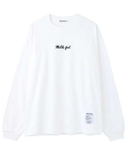 MILKFED.（ミルクフェド）の「BASIC ICING L/S TEE（Tシャツ/カットソー・レディース・ホワイト/オフホワイト/ライトパープル/ブラック/チャコールグレー/ネイビー/ベージュ/ライトグリーン・MEDIUM/SMALL）」の20枚目の写真