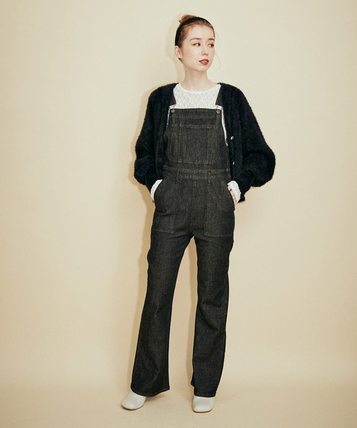 MADEMOISELLE ROPE'(マドモアゼル ロペ)の「ハートボタンフェザーカーディガン(カーディガン/ボレロ・レディース・ホワイト/ブラック/ピンク・38)」の18枚目の写真