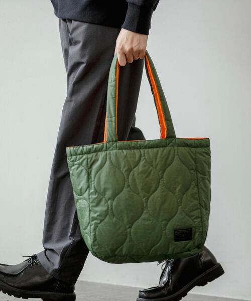 coen（コーエン）の「C.M.Sキルティングトートバッグ（トートバッグ・メンズ・ブラック/オリーブ・FREE）」の15枚目の写真