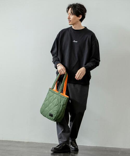 coen（コーエン）の「C.M.Sキルティングトートバッグ（トートバッグ・メンズ・ブラック/オリーブ・FREE）」の13枚目の写真
