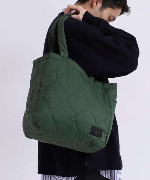 coen（コーエン）の「C.M.Sキルティングトートバッグ（トートバッグ・メンズ・ブラック/オリーブ・FREE）」の4枚目の写真