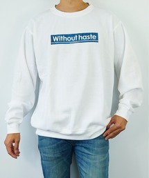 【GROOVY STORE】裏起毛ロゴプリントトレーナー