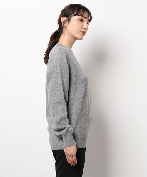 Glenmac(グレンマック)の「【Glenmac】ジーロンラムクルーネックサドルニット WOMEN(ニット/セーター・レディース・アイボリー/ネイビー/ライトグレー/レッド/ブラック・40)」の6枚目の写真