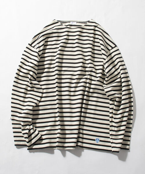 ORCIVAL（オーシバル）の「【ORCIVAL/オーシバル】COTTON LOURD ボーダーカットソー ビッグシルエット#B241（Tシャツ/カットソー・メンズ・レッド系その他/イエロー系その他3/ホワイト系その他4・L/M）」の2枚目の写真