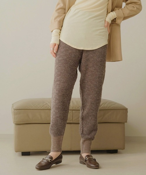 Bab（バブ）の「【WEB限定】ミックスジャガード編みジョガーパンツ（その他パンツ・レディース・チャコールグレー/ベージュ/モカ・FREE）」の11枚目の写真