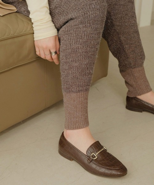 Bab（バブ）の「【WEB限定】ミックスジャガード編みジョガーパンツ（その他パンツ・レディース・チャコールグレー/ベージュ/モカ・FREE）」の17枚目の写真