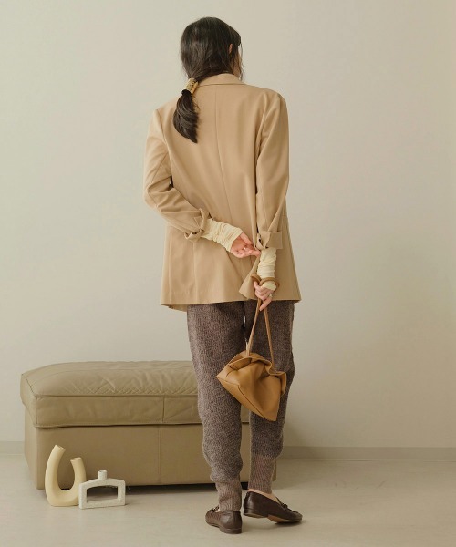 Bab（バブ）の「【WEB限定】ミックスジャガード編みジョガーパンツ（その他パンツ・レディース・チャコールグレー/ベージュ/モカ・FREE）」の7枚目の写真