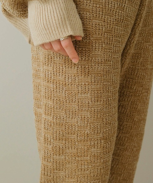 Bab（バブ）の「【WEB限定】ミックスジャガード編みジョガーパンツ（その他パンツ・レディース・チャコールグレー/ベージュ/モカ・FREE）」の10枚目の写真