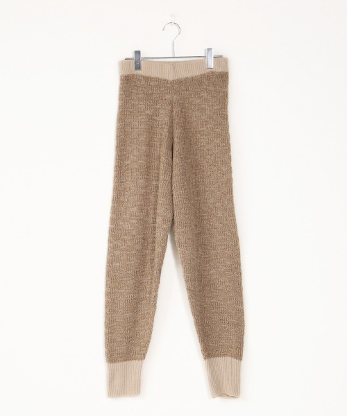 Bab（バブ）の「【WEB限定】ミックスジャガード編みジョガーパンツ（その他パンツ・レディース・チャコールグレー/ベージュ/モカ・FREE）」の19枚目の写真