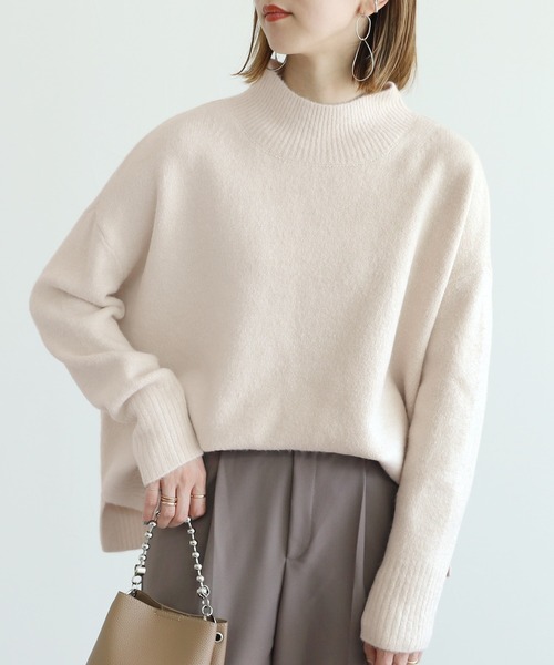 reca（レカ）の「ビッグシルエットタートルニットプルオーバー（ニット/セーター・レディース・オートミール/ベージュ/ブラック・M）」の3枚目の写真