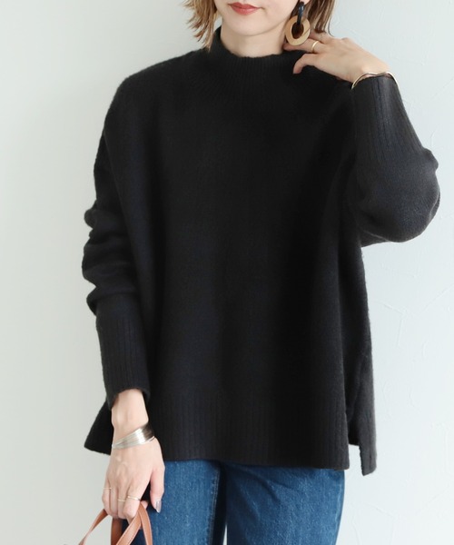 reca（レカ）の「ビッグシルエットタートルニットプルオーバー（ニット/セーター・レディース・オートミール/ベージュ/ブラック・M）」の13枚目の写真