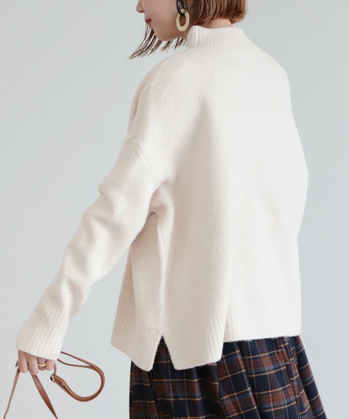 reca（レカ）の「ビッグシルエットタートルニットプルオーバー（ニット/セーター・レディース・オートミール/ベージュ/ブラック・M）」の19枚目の写真