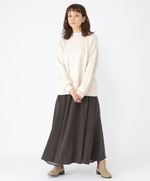 studio CLIP（スタディオクリップ）の「フリルスタンド裏毛プルオーバー（スウェット・レディース・ライトグレー/グリーン/アイボリー/スモーク/オフホワイト/ライトグリーン・MEDIUM/LARGE）」の15枚目の写真