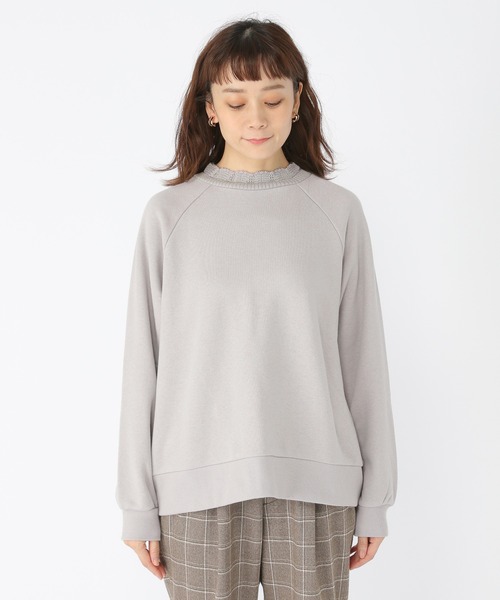 studio CLIP（スタディオクリップ）の「フリルスタンド裏毛プルオーバー（スウェット・レディース・ライトグレー/グリーン/アイボリー/スモーク/オフホワイト/ライトグリーン・MEDIUM/LARGE）」の18枚目の写真