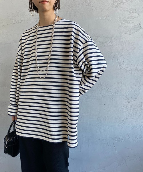 ORCIVAL（オーシバル）の「[ORCIVAL/オーシバル] コットンロード ビッグシルエットロンT（Tシャツ/カットソー・レディース・ホワイト/ブラック/ホワイト系/ブラック系/パープル系・3/4）」の16枚目の写真