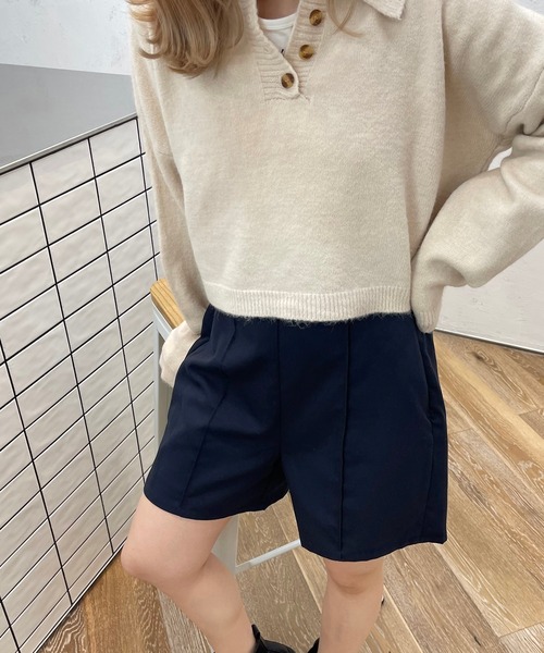 apres jour clair(アプレジュールクレア)の「【apres jour clair】ショートパンツ(その他パンツ・レディース・ダークブラウン/ベージュ/ネイビー・X-LARGE/フリー)」の3枚目の写真