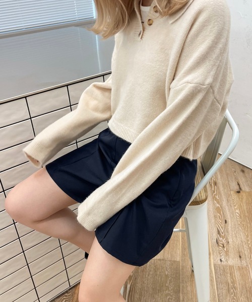 apres jour clair(アプレジュールクレア)の「【apres jour clair】ショートパンツ(その他パンツ・レディース・ダークブラウン/ベージュ/ネイビー・X-LARGE/フリー)」の16枚目の写真