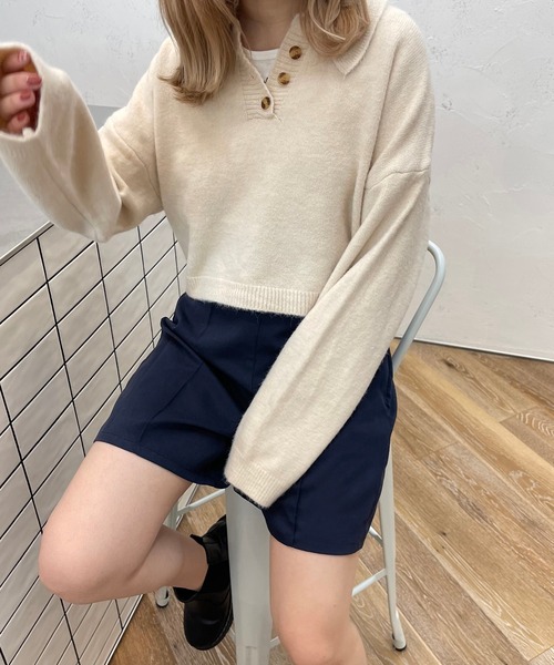 apres jour clair(アプレジュールクレア)の「【apres jour clair】ショートパンツ(その他パンツ・レディース・ダークブラウン/ベージュ/ネイビー・X-LARGE/フリー)」の18枚目の写真