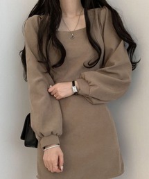 ボリュームスリーブワンピース