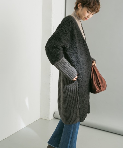 URBAN RESEARCH（アーバンリサーチ）の「ボアドッキングニットコート