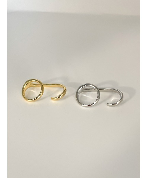mou（モウ）の「アンユージュアルシェイプダブルフィンガーリング（リング・レディース・ゴールド/シルバー・FREE）」の6枚目の写真
