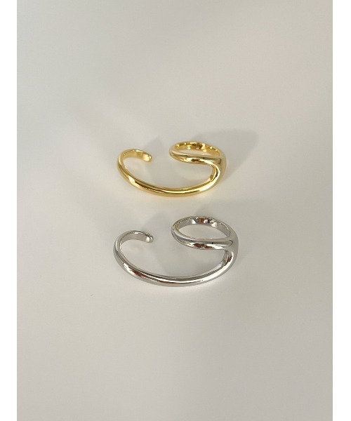mou（モウ）の「アンユージュアルシェイプダブルフィンガーリング（リング・レディース・ゴールド/シルバー・FREE）」の9枚目の写真