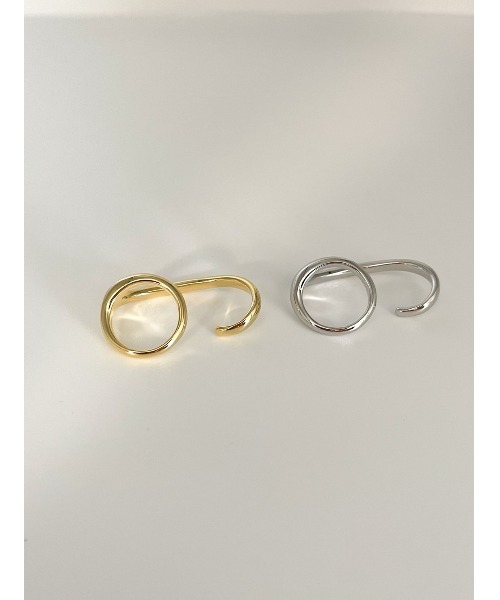 mou（モウ）の「アンユージュアルシェイプダブルフィンガーリング（リング・レディース・ゴールド/シルバー・FREE）」の7枚目の写真