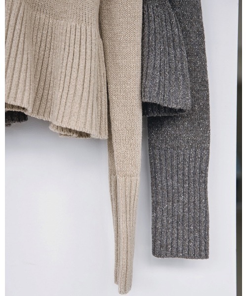 TODAYFUL（トゥデイフル）の「フリルヘムニット（ニット/セーター・レディース・チャコールグレー/ナチュラル・FREE）」の17枚目の写真