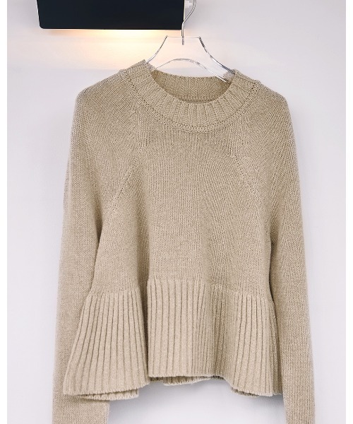 TODAYFUL（トゥデイフル）の「フリルヘムニット（ニット/セーター・レディース・チャコールグレー/ナチュラル・FREE）」の10枚目の写真