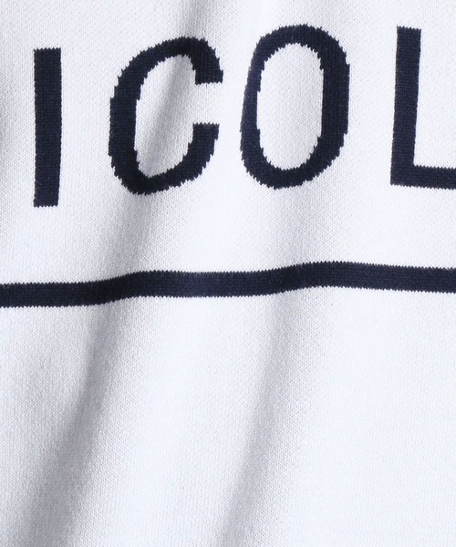 HIDEAWAYS NICOLE（ハイダウェイニコル）の「ダブルジャカードロゴニット（ニット/セーター・メンズ・ホワイト×ネイビー/ネイビー×ホワイト・LARGE/MEDIUM/X-LARGE）」の10枚目の写真