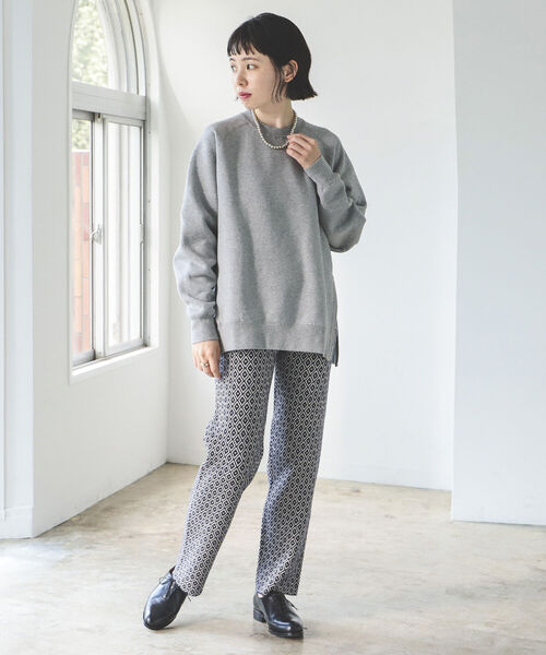 BEAMS LIGHTS（ビームスライツ）の「BEAMS LIGHTS / 9ゲージ ジャガード ニット パンツ（その他パンツ・レディース・ネイビー/ワイン・ONE SIZE）」の7枚目の写真