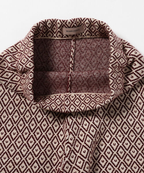 BEAMS LIGHTS（ビームスライツ）の「BEAMS LIGHTS / 9ゲージ ジャガード ニット パンツ（その他パンツ・レディース・ネイビー/ワイン・ONE SIZE）」の6枚目の写真