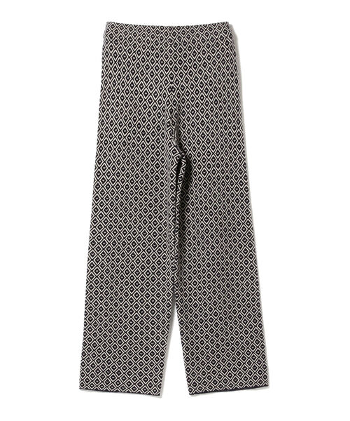 BEAMS LIGHTS（ビームスライツ）の「BEAMS LIGHTS / 9ゲージ ジャガード ニット パンツ（その他パンツ・レディース・ネイビー/ワイン・ONE SIZE）」の4枚目の写真