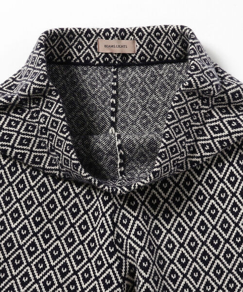 BEAMS LIGHTS（ビームスライツ）の「BEAMS LIGHTS / 9ゲージ ジャガード ニット パンツ（その他パンツ・レディース・ネイビー/ワイン・ONE SIZE）」の8枚目の写真