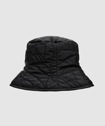 BLACK QUILTED BUCKET HAT