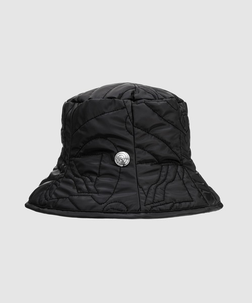 WE11DONE(ウェルダン)の「BLACK QUILTED BUCKET HAT(ハット・メンズ・ブラック・ONE SIZE)」の3枚目の写真