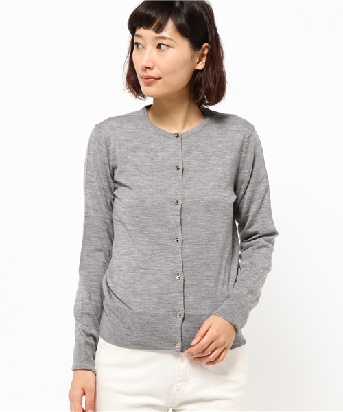 OUTLET(アウトレット)の「【Chez toi】ウォッシャブルウールCカーディガン(カーディガン/ボレロ・レディース・グレー/ネイビー・FREE)」の1枚目の写真