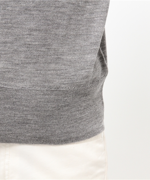 OUTLET(アウトレット)の「【Chez toi】ウォッシャブルウールCカーディガン(カーディガン/ボレロ・レディース・グレー/ネイビー・FREE)」の9枚目の写真