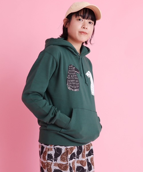 didizizi（ディディジジ）の「HOMEY　フーディ（パーカー・レディース・ベージュ/グリーン・FREE）」の11枚目の写真