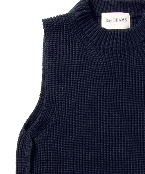 Ray BEAMS(レイビームス)の「Ray BEAMS / サイドスリット ボトルネック(ニット/セーター・レディース・オフホワイト/ネイビー/その他1・ONE SIZE)」の18枚目の写真