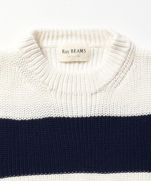 Ray BEAMS(レイビームス)の「Ray BEAMS / サイドスリット ボトルネック(ニット/セーター・レディース・オフホワイト/ネイビー/その他1・ONE SIZE)」の21枚目の写真