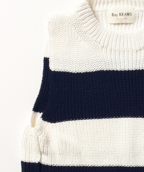 Ray BEAMS(レイビームス)の「Ray BEAMS / サイドスリット ボトルネック(ニット/セーター・レディース・オフホワイト/ネイビー/その他1・ONE SIZE)」の22枚目の写真