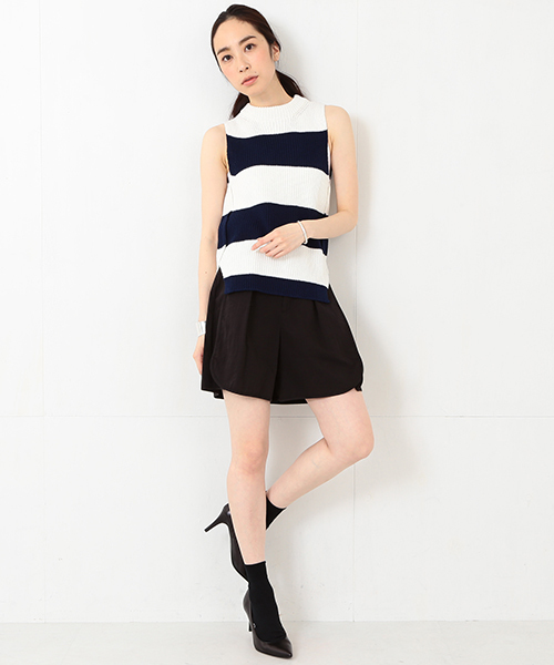 Ray BEAMS(レイビームス)の「Ray BEAMS / サイドスリット ボトルネック(ニット/セーター・レディース・オフホワイト/ネイビー/その他1・ONE SIZE)」の12枚目の写真