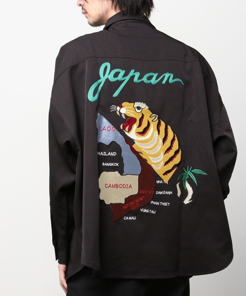 GALLIS ADDICTION(ガリスアディクション)の「GA SOUVENIR L/S SHIRT/スーベニア 長袖シャツ(シャツ/ブラウス・メンズ・ブラック/ライトグリーン/ライトベージュ・FREE)」の8枚目の写真