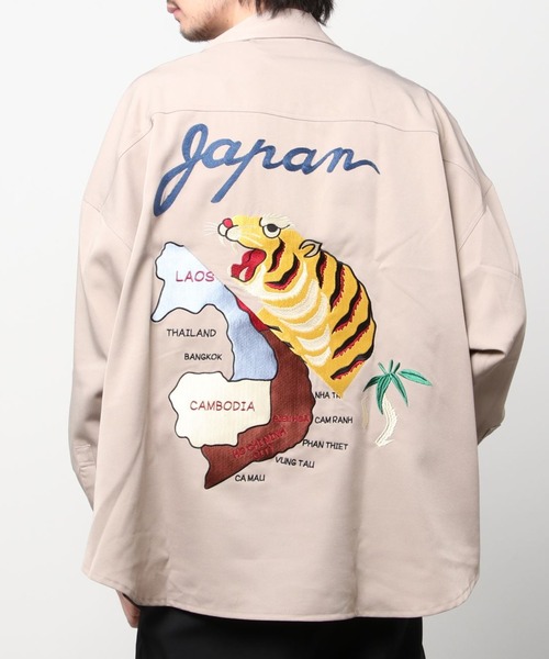 GALLIS ADDICTION(ガリスアディクション)の「GA SOUVENIR L/S SHIRT/スーベニア 長袖シャツ(シャツ/ブラウス・メンズ・ブラック/ライトグリーン/ライトベージュ・FREE)」の6枚目の写真