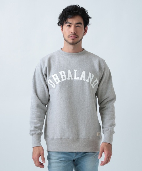 URBAN ISLAND SOCIETY(アーバンアイランドソサエティ)の「【URBAN ISLAND SOCIETY(アーバンアイランドソサエティ)】ヘビークルースウェット(スウェット・メンズ・グレー/オフホワイト・MEDIUM/LARGE)」の4枚目の写真