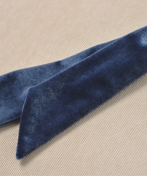 Monocoro toppi(モノコロトッピ)の「ベロアリボンヘアゴム(ヘアゴム・レディース・ブラック/ベージュ/ブラウン/カーキ/イエロー/チャコールグレー/ピンク/ブルー系その他3/アイボリー・フリー)」の12枚目の写真