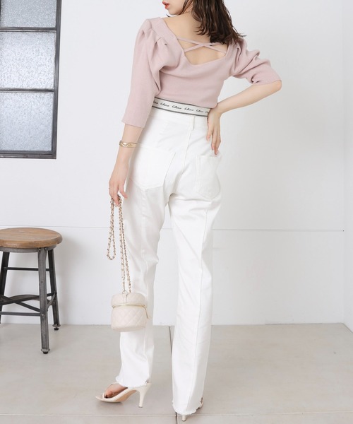 Chico（チコ）の「【Web限定サイズあり】ストレートデニムパンツ（デニムパンツ・レディース・ブルー/ネイビー/ライトブルー/ホワイト・SMALL/MEDIUM/X-SMALL）」の10枚目の写真